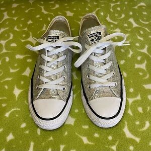 Silver Sparkle Converse Chuck Taylor All Star Chucks sparkly shiny 6, 36.5